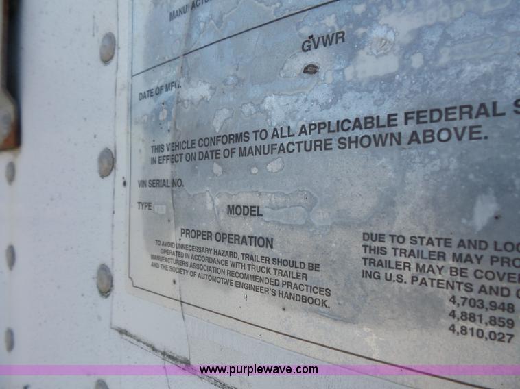 image for item BS9851 1995 Wabash dry van trailer