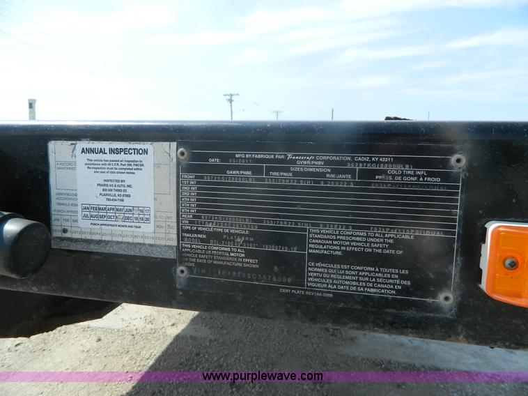 image for item J8879 2012 Transcraft DTL-2100 drop deck trailer