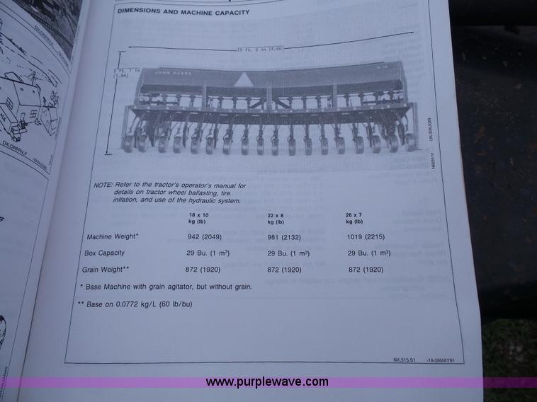 image for item K4659 John Deere 515 grain drill with Yetter no-till cart