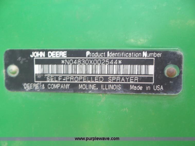 image for item L6753 2009 John Deere 4830 self-propelled sprayer