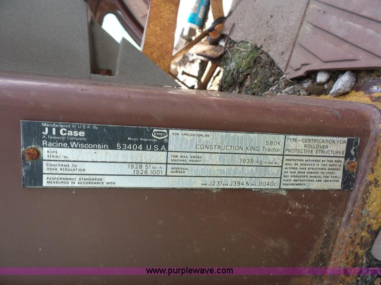 image for item AV9917 1990 Case 580K backhoe