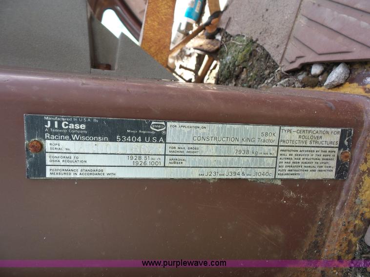 image for item AV9917 1990 Case 580K backhoe