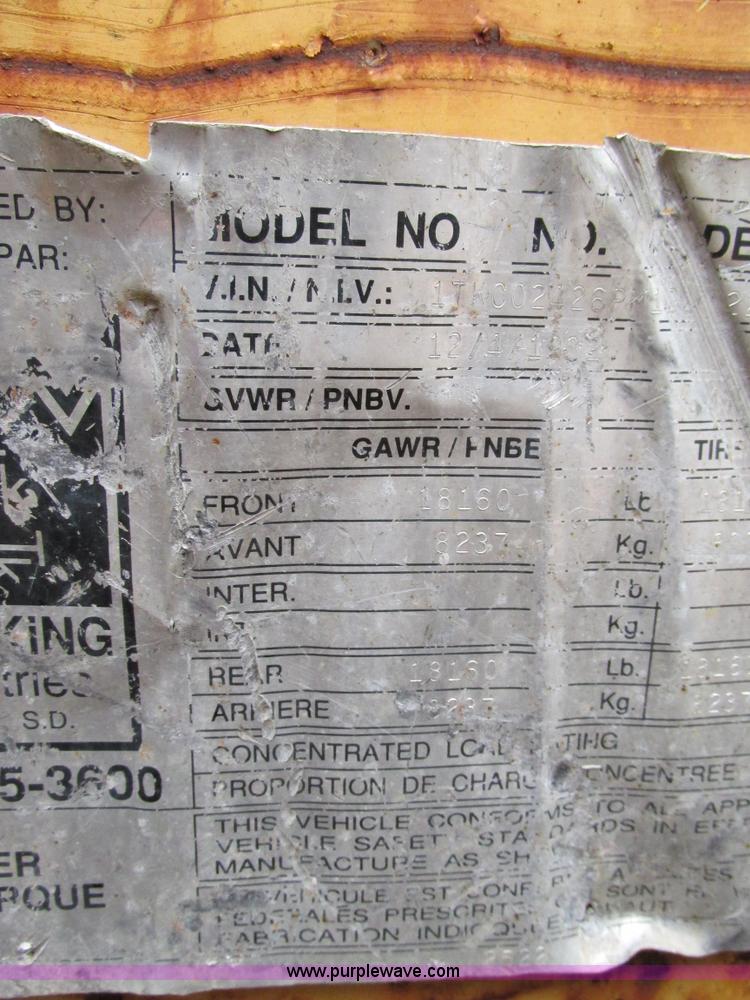 image for item AW9778 1993 Trail King TK40LP trailer