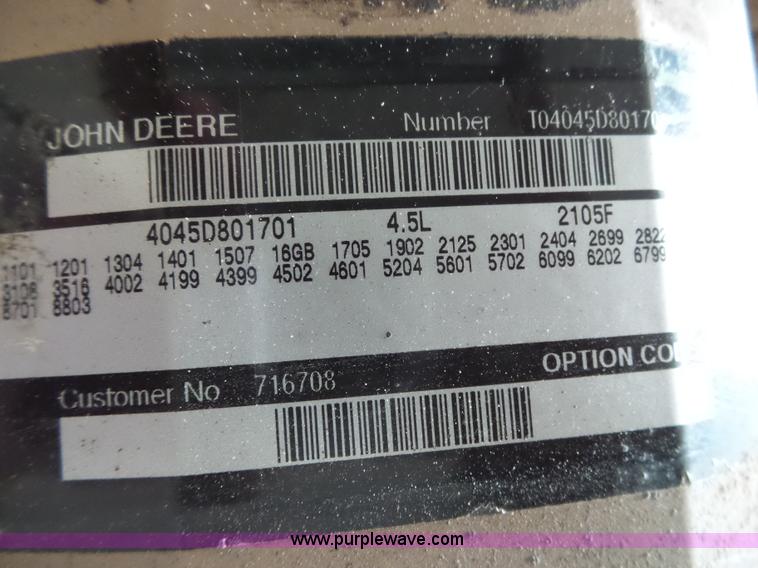 image for item BM9708 John Deere 4.5L four cylinder diesel engine