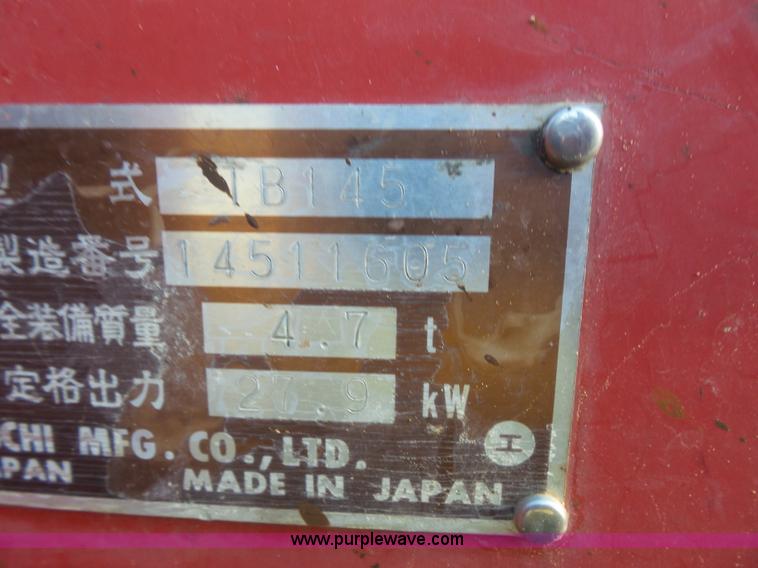 image for item BS9838 2002 Takeuchi TB145 compact excavator