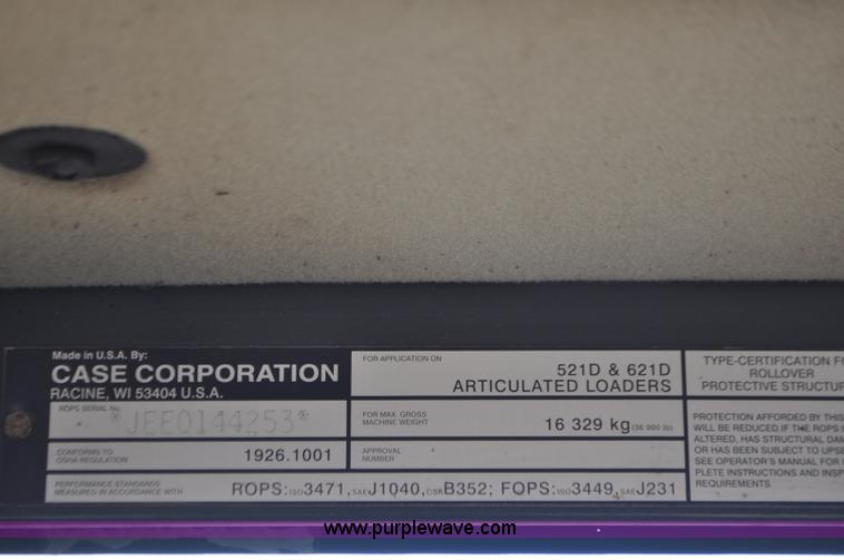 image for item G7407 2004 Case 621D wheel loader