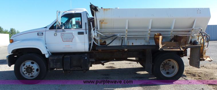 image for item K2190 1999 GMC C7500 spreader truck
