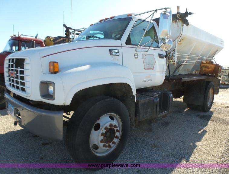 image for item K2190 1999 GMC C7500 spreader truck
