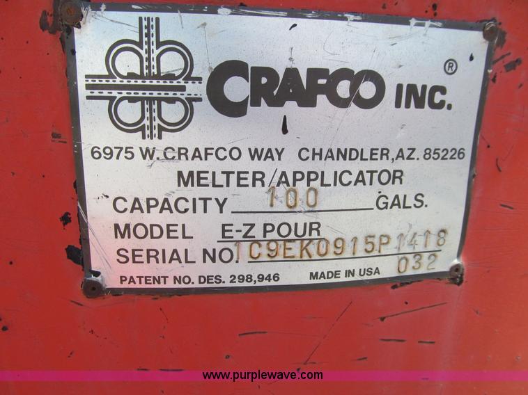 image for item K2202 1993 Crafco EZ Pour 100 pot hole patcher