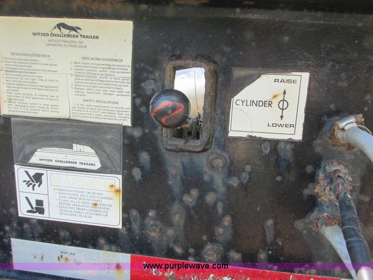 image for item K4034 1998 Witzco Challenger RG-60 lowboy equipment trailer