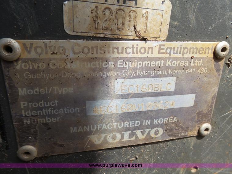 image for item K5393 2005 Volvo EC160B excavator