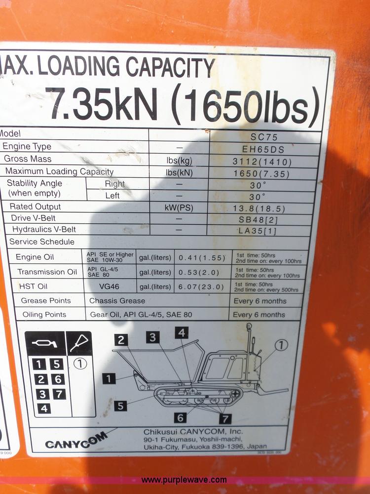 image for item K7114 2008 Canycom SC-75 track buggy