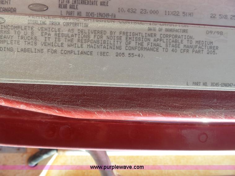 image for item K7120 1999 Sterling L8513 dump truck