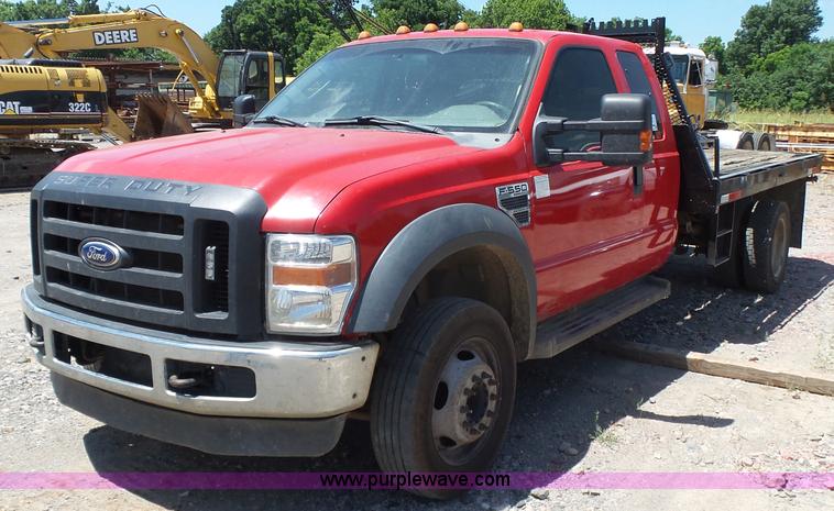 image for item K7136 2008 Ford F550 Super Duty XL SuperCab flatbed truck