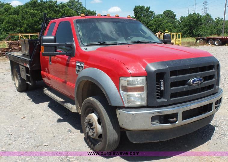 image for item K7136 2008 Ford F550 Super Duty XL SuperCab flatbed truck