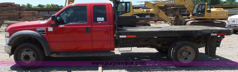 image for item K7136 2008 Ford F550 Super Duty XL SuperCab flatbed truck