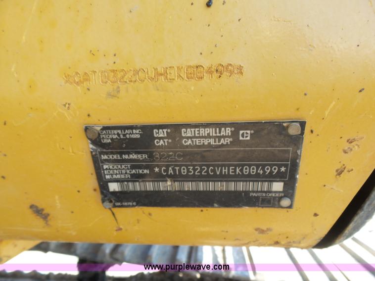 image for item K7139 2004 Caterpillar 322C L excavator