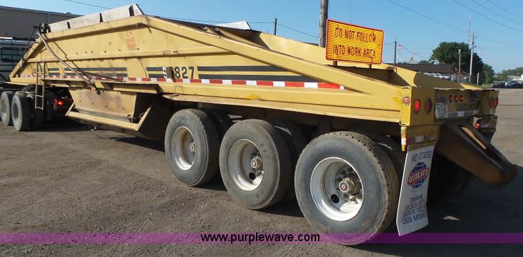 image for item K8370 1987 Load King 1827-4-3 bottom dump trailer