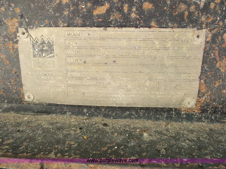 image for item L2845 2000 Trail King TK110HDG-483 lowboy equipment trailer