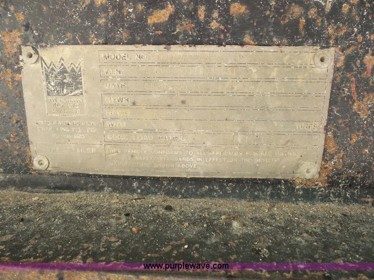 image for item L2845 2000 Trail King TK110HDG-483 lowboy equipment trailer