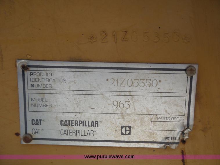 image for item L2849 1994 Caterpillar 963 track loader