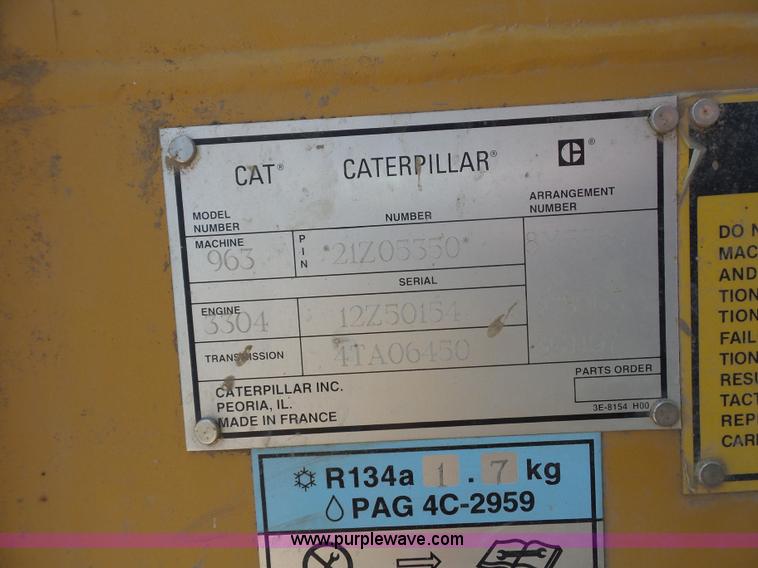 image for item L2849 1994 Caterpillar 963 track loader
