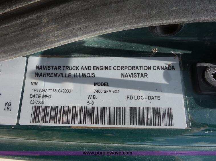 image for item L2873 2008 International 7400 dump truck