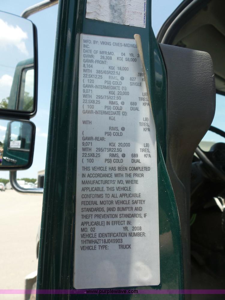 image for item L2873 2008 International 7400 dump truck