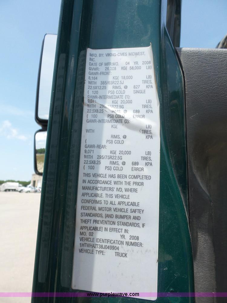 image for item L2874 2008 International 7400 dump truck