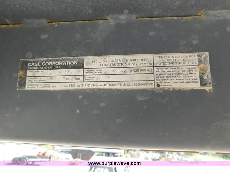 image for item L5898 1998 Case 580L backhoe