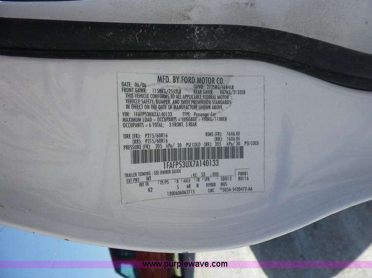 image for item AG9174 2007 Ford Taurus