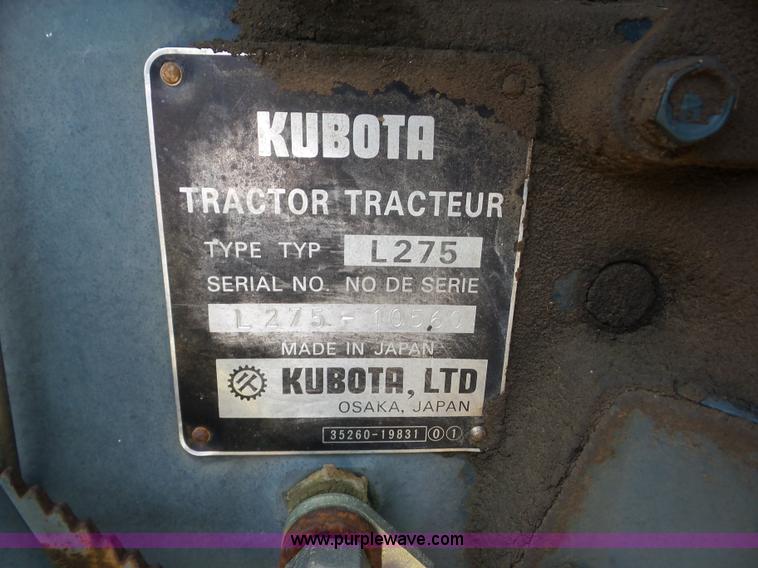 image for item AG9185 Kubota L275 tractor