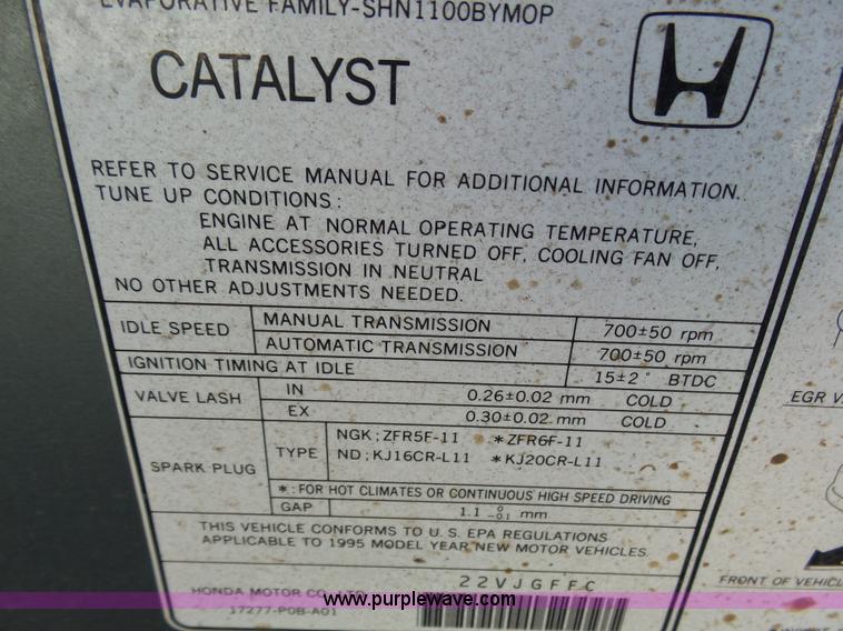 image for item AR9250 1995 Honda Accord