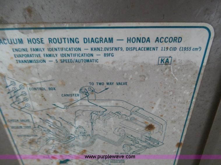 image for item AR9253 1989 Honda Accord LXI