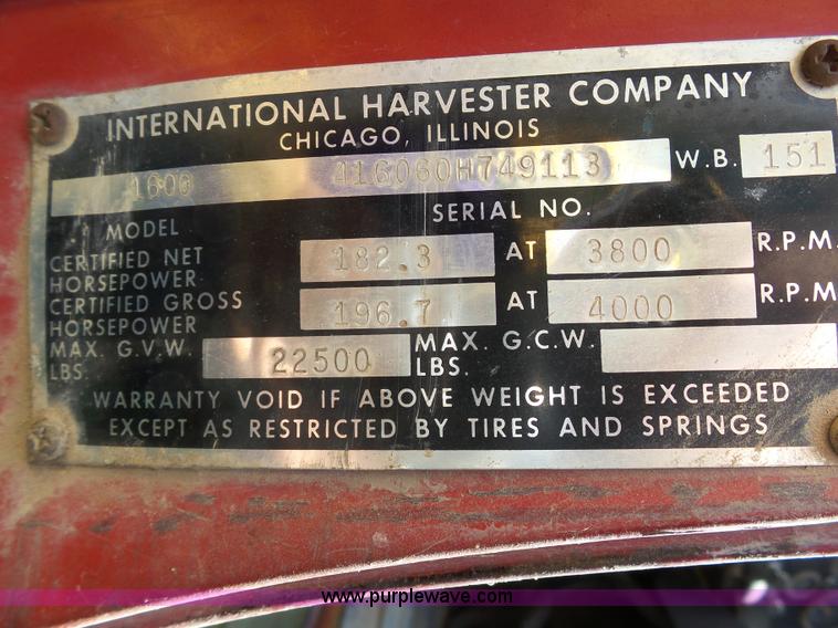 image for item BY9504 1967 International Loadstar 1600 drump truck