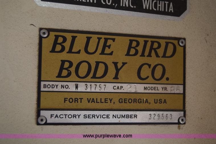 image for item CB9293 1985 Chevrolet G30 school bus