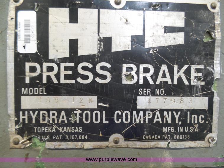 image for item J6029 Hydra-Tool Company 155-12H press brake