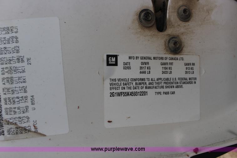 image for item K3188 2005 Chevrolet Impala