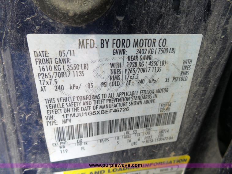 image for item K5389 2011 Ford Expedition SUV