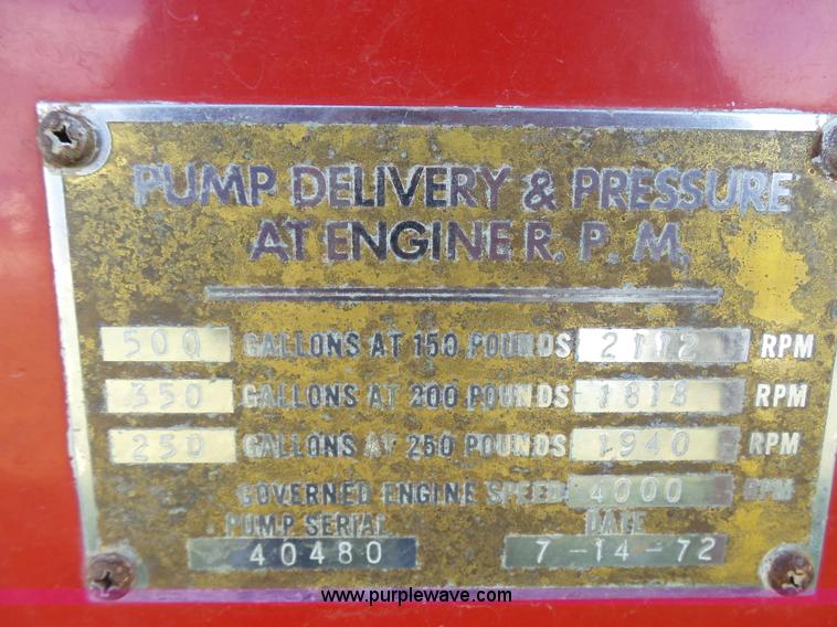 image for item K5430 1972 GMC 6500 fire truck