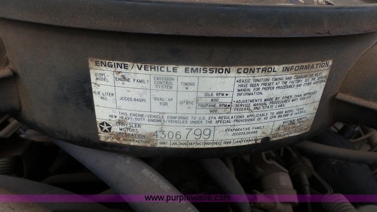 image for item K5477 1988 Dodge D350 flatbed pickup truck