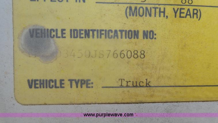 image for item K5477 1988 Dodge D350 flatbed pickup truck