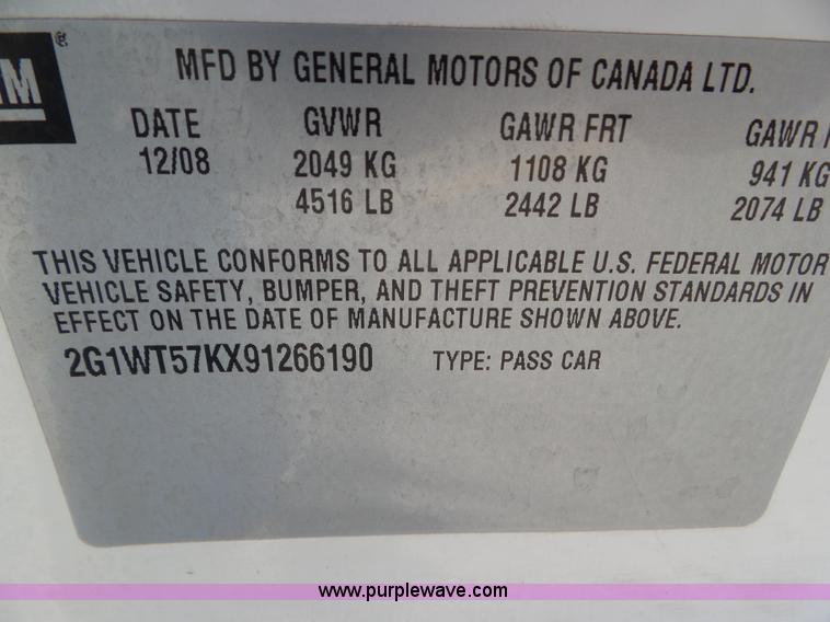 image for item L6751 2009 Chevrolet Impala