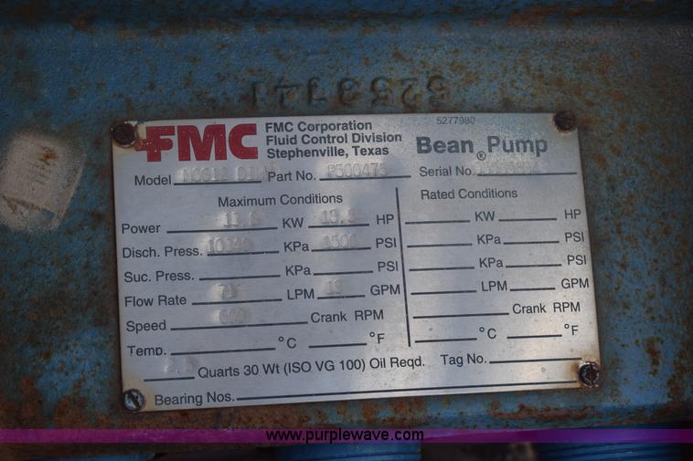 image for item BF9807 (2) FMC bean pumps