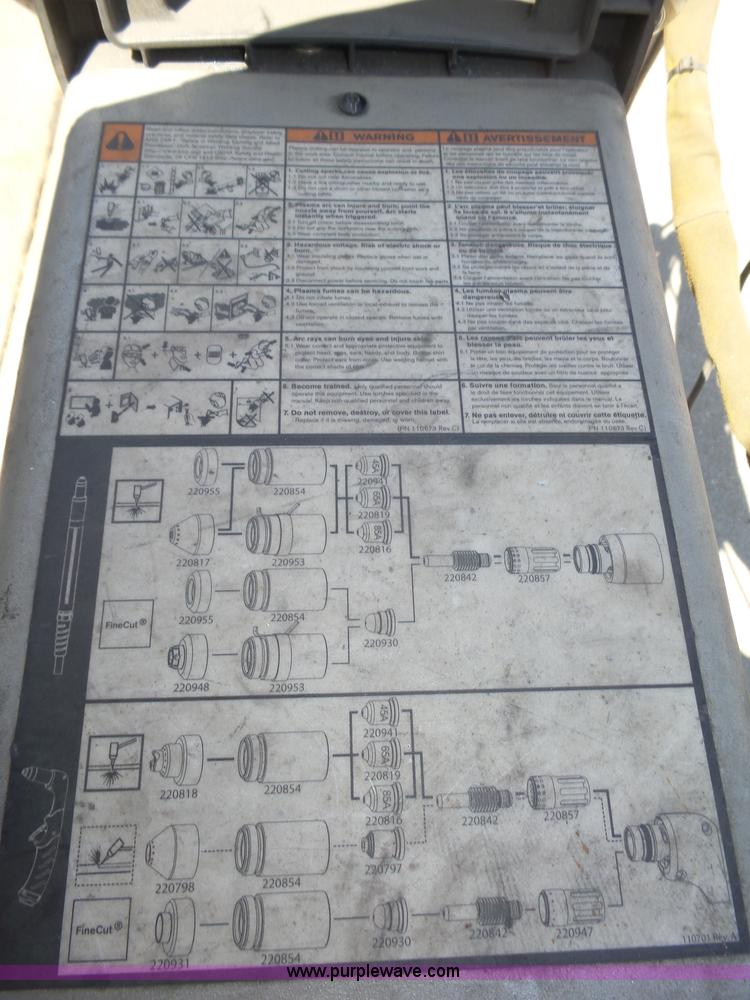 image for item BX9120 Hypotherm PowerMax 65 plasma cutter