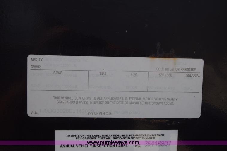 image for item CB9393 2014 Sure Pull equipment trailer