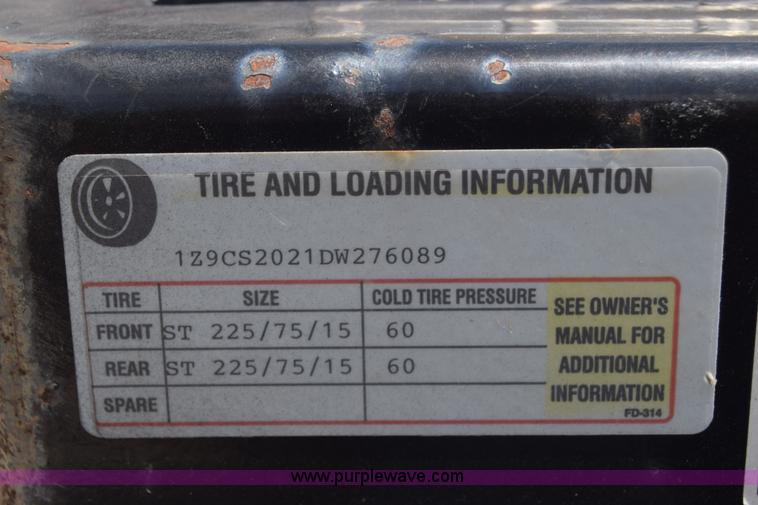 image for item CB9394 2013 IW Eliminator tilt deck trailer