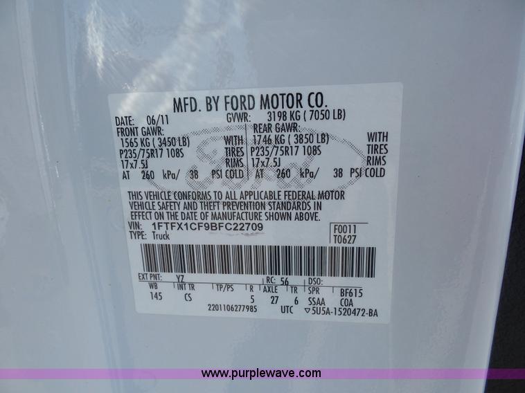 image for item L2881 2011 Ford F150 SuperCab pickup truck