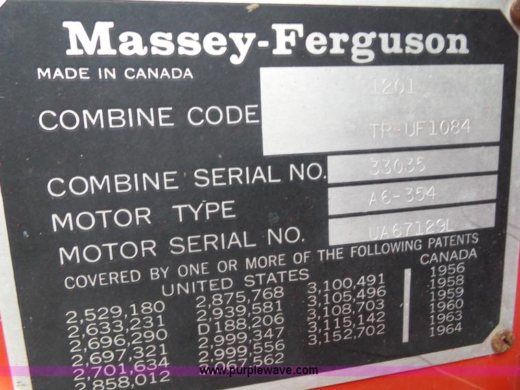 image for item BZ9764 1978 Massey-Ferguson 510 combine