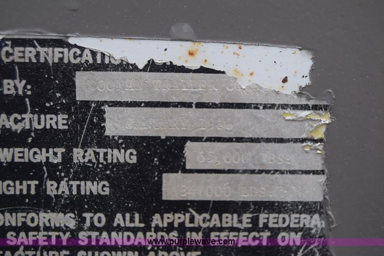 image for item CB9171 1988 Doonan double hopper grain trailer